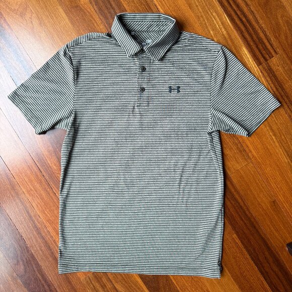 Under Armour Other - Under Armour Sz S Striped Heatgear Loose Polo